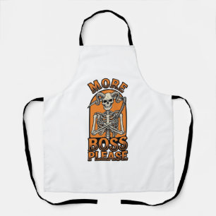 Funny Boss Skeleton Vintage Halloween Shirt_1 Apron