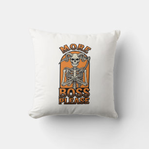 Funny Boss Skeleton Vintage Halloween Shirt_1 Cushion