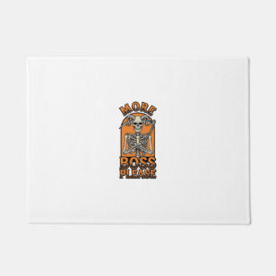 Funny Boss Skeleton Vintage Halloween Shirt_1 Doormat