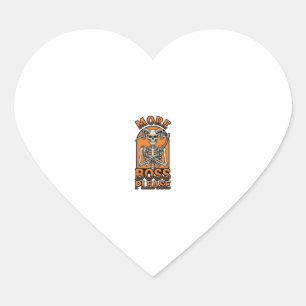 Funny Boss Skeleton Vintage Halloween Shirt_1 Heart Sticker