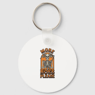 Funny Boss Skeleton Vintage Halloween Shirt_1 Key Ring