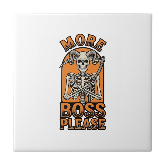 Funny Boss Skeleton Vintage Halloween Shirt_1 Tile (Front)