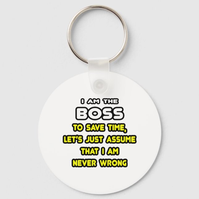 Funny Boss T-Shirts and Gifts Key Ring (Front)