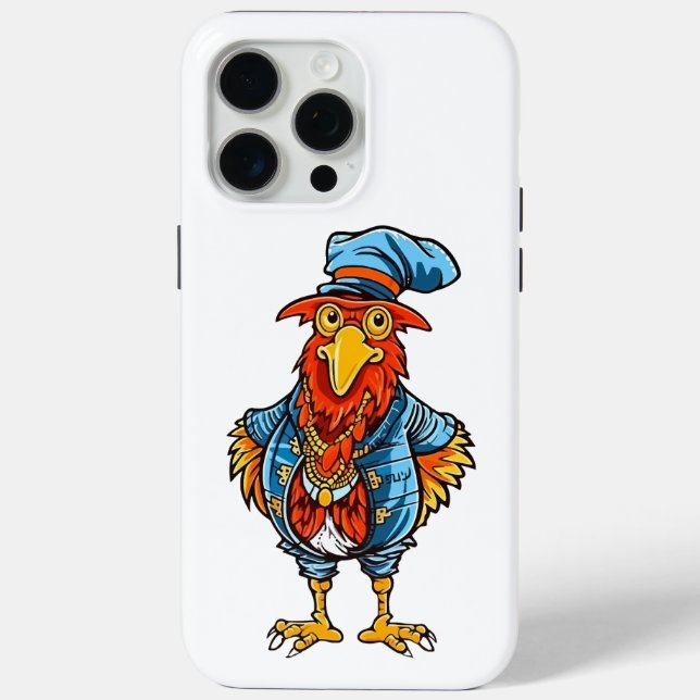 Funny Bossy Cartoon Rooster Case-Mate iPhone Case (Back)