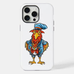 Funny Bossy Cartoon Rooster iPhone 15 Pro Max Case