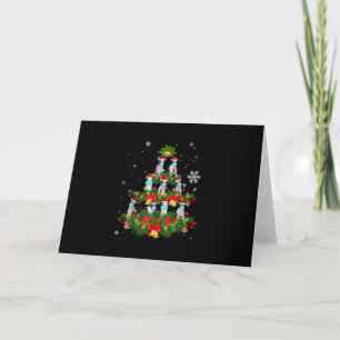 Funny Boston Terrier Christmas Tree Dog Mask Xmas Holiday Card
