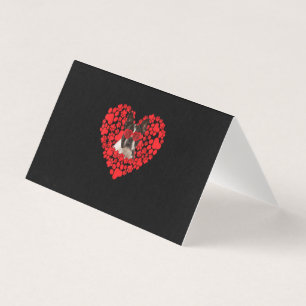 Funny Boston Terrier Dog Paw Heart Valentine Day