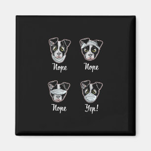 Funny Boston Terrier Gift Mouth Nose Mask Dogs T-S Magnet