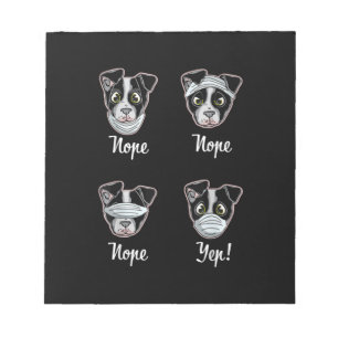 Funny Boston Terrier Gift Mouth Nose Mask Dogs T-S Notepad