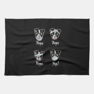 Funny Boston Terrier Gift Mouth Nose Mask Dogs T-S Tea Towel