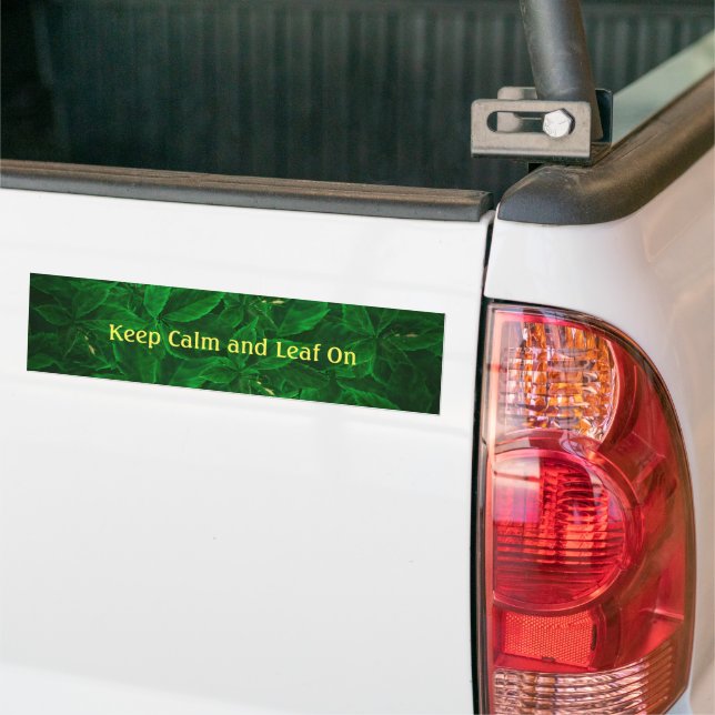 Funny Botanical Keep Calm and Leaf On Sticker (On Truck)