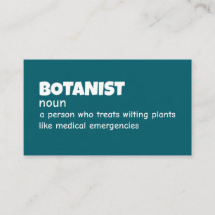 Funny Botanist Definition Business Card