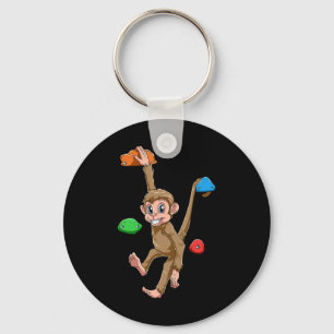 Funny Bouldering And Rock Climbing Monkey Key Ring