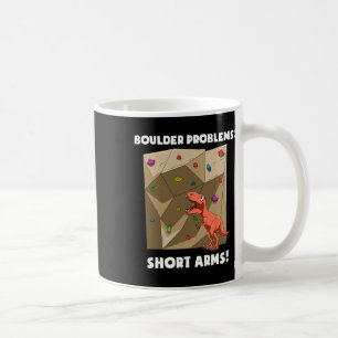 Funny Bouldering And Rock Climbing T-rex Coffee Mug