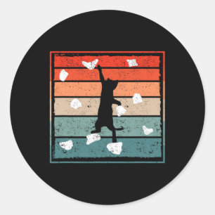 Funny Bouldering Cat Climber Cute Kitten Cats Rock Classic Round Sticker