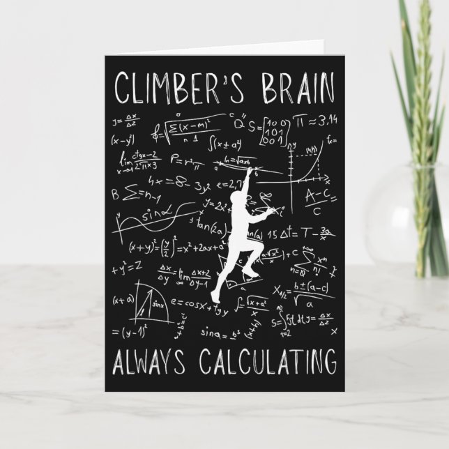 Funny Bouldering Rock Climbing  Card (Front)