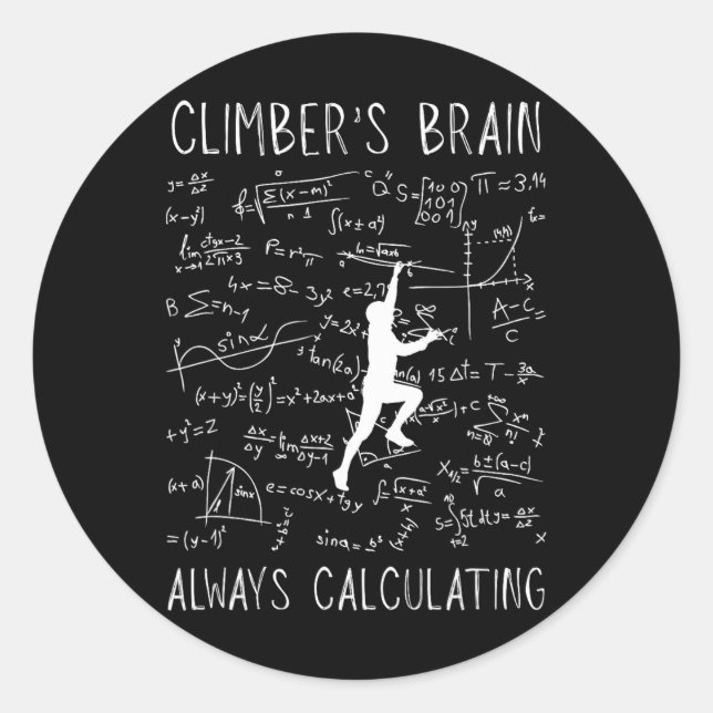Funny Bouldering Rock Climbing  Classic Round Sticker (Front)