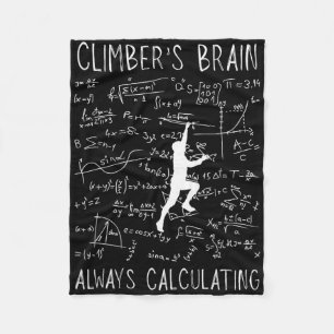 Funny Bouldering Rock Climbing Fleece Blanket