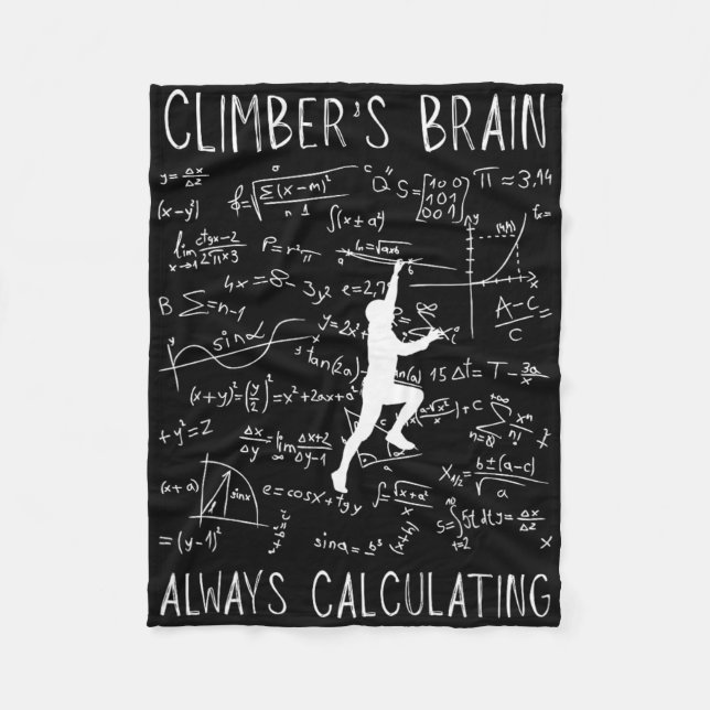 Funny Bouldering Rock Climbing  Fleece Blanket (Front)