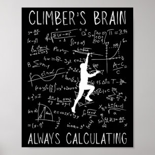 Funny Bouldering Rock Climbing Poster