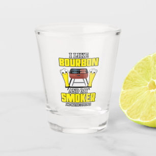 funny bourbon lovers word art  shot glass