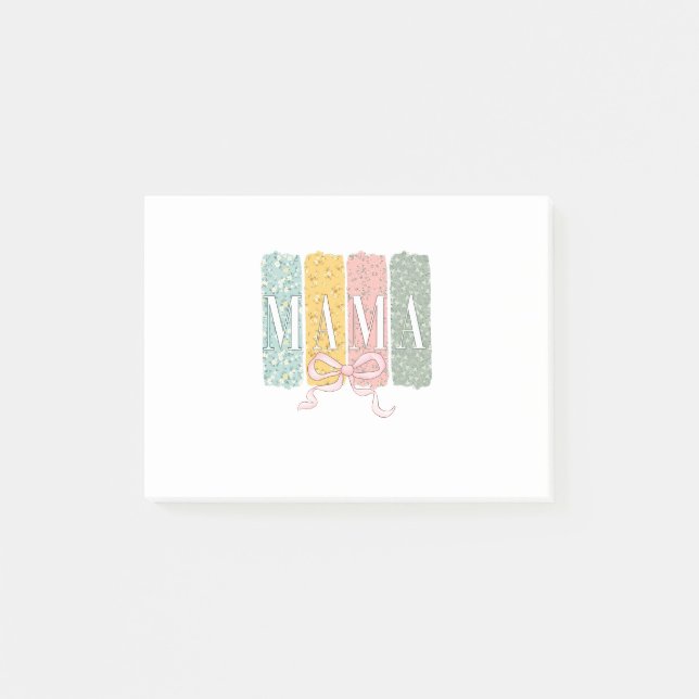 Funny Bow Coquette Mama Flowers Mother’s Day   Post-it Notes (Front)