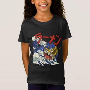 Funny Bowl of Ramen during an ocean storm T-Shirt
