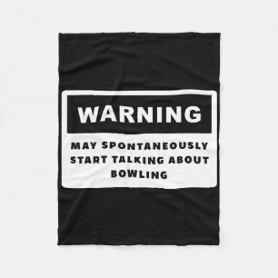 Funny Bowler Bowling Fleece Blanket
