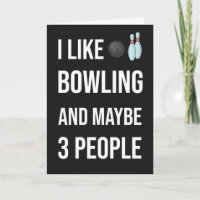 Funny Bowler Cards Bowling Sport Humor Team