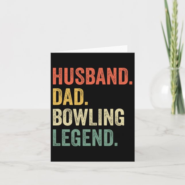 Funny Bowler Husnd Dad Bowling Legend Father's Day Card (Front)