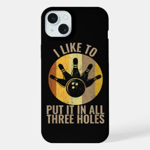 Funny Bowler Quote Retro Vintage Bowling Ball iPhone 15 Plus Case