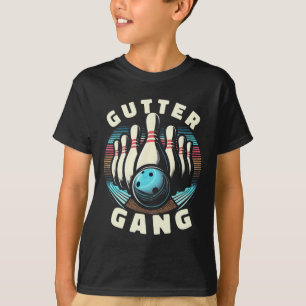 Funny Bowlers Gift For Men Women Vintage Gutter Ga T-Shirt
