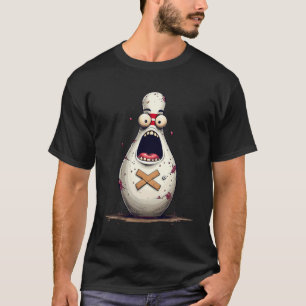 Funny Bowlers Scared Bowling Pin Graphic For Men W T-Shirt