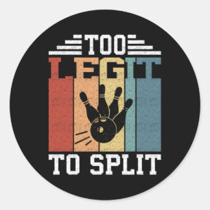 Funny Bowling 3  Classic Round Sticker