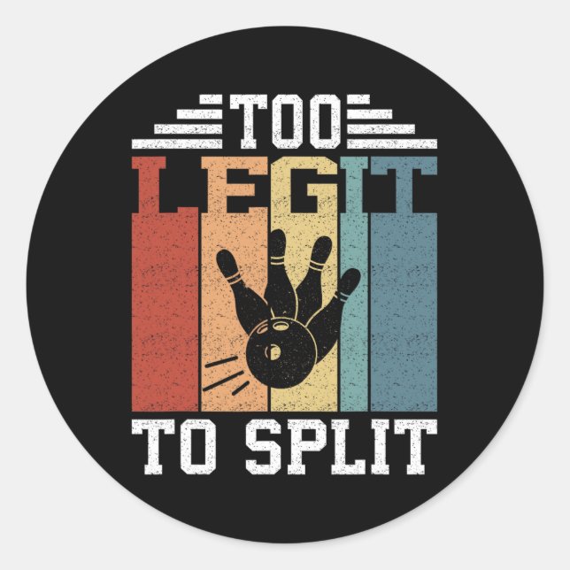 Funny Bowling 3  Classic Round Sticker (Front)