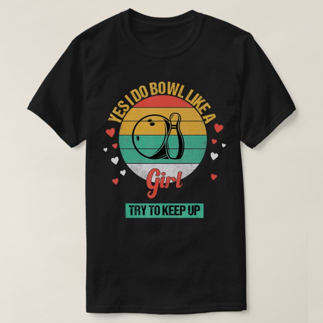 Funny Bowling  5  T-Shirt (Design Front)