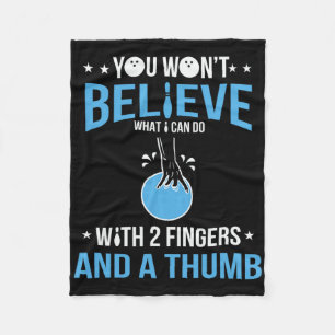 Funny Bowling Art For Men Women Bowler Funny Bowli Fleece Blanket