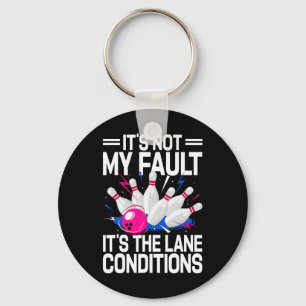 Funny Bowling Art For Women Men Bowler Bowling Key Ring
