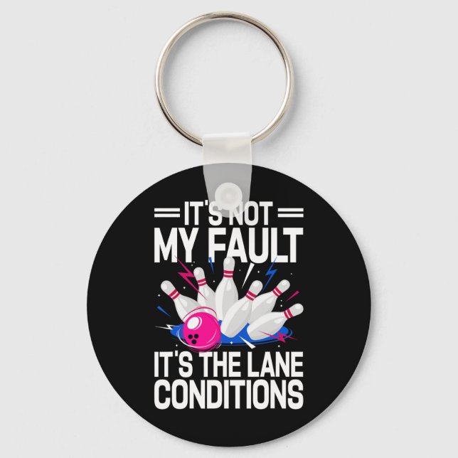 Funny Bowling Art For Women Men Bowler Bowling  Key Ring (Front)