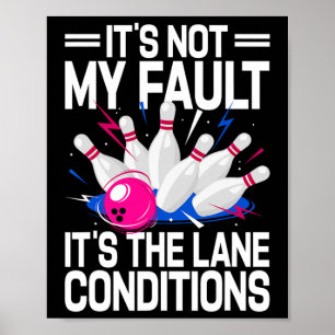Funny Bowling Art For Women Men Bowler Bowling  Poster