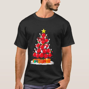 Funny Bowling Balls Christmas Tree Xmas Bowling Lo T-Shirt
