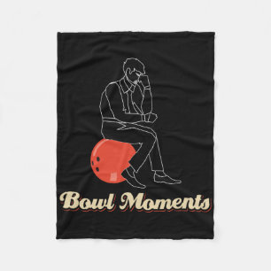 Funny Bowling Bowl Movements Quote Bowling Tee Shi Fleece Blanket