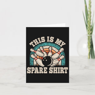 Funny Bowling Bowler Retro This Is My Spare Card