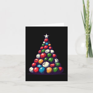 Funny Bowling Christmas Tree Lights For Men Women Card