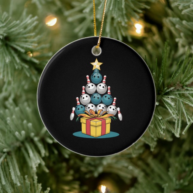 Funny Bowling Christmas Tree Lights Xmas Gifts  Ceramic Tree Decoration (Tree)