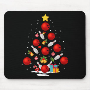 Funny Bowling Christmas Tree Lights Xmas Gifts For Mouse Mat