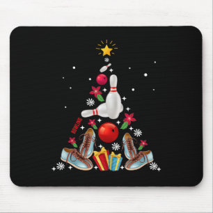 Funny Bowling Christmas Tree Ornament Decor Merry Mouse Mat