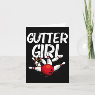 Funny Bowling Design For Girls Women Bowler Bowlin Card