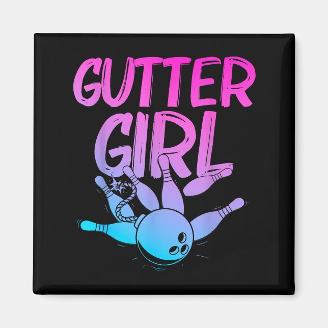 Funny Bowling Design For Girls Women Bowler Bowlin Magnet (Front)