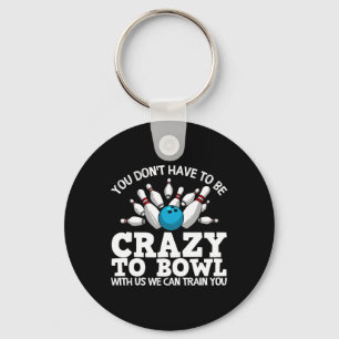 Funny Bowling Design For Men Women Kids Bowler Bow Key Ring